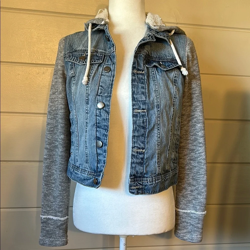 No Blue Los Angeles Faux Knit Hooded Jacket – Size Small - Picture 3 of 13